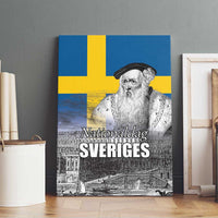 Sweden Sveriges Nationaldag Canvas Wall Art King Gustav Vasa with Stockholm Slott