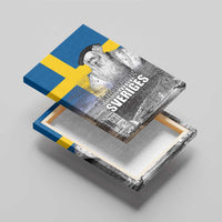 Sweden Sveriges Nationaldag Canvas Wall Art King Gustav Vasa with Stockholm Slott