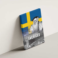 Sweden Sveriges Nationaldag Canvas Wall Art King Gustav Vasa with Stockholm Slott