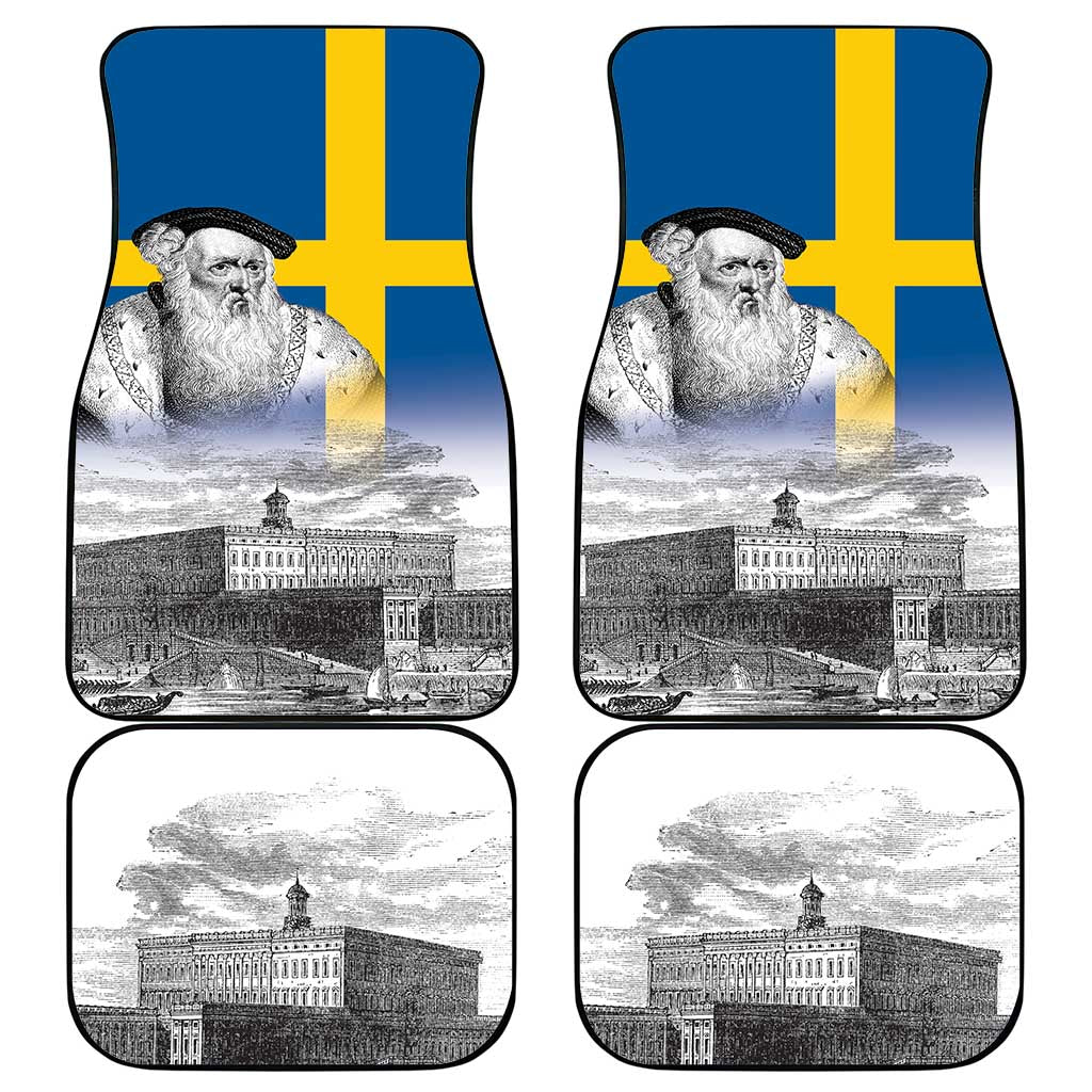 Sweden Sveriges Nationaldag Car Mats King Gustav Vasa with Stockholm Slott