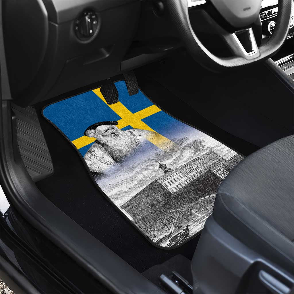 Sweden Sveriges Nationaldag Car Mats King Gustav Vasa with Stockholm Slott