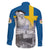 Sweden Sveriges Nationaldag Family Matching Summer Maxi Dress and Hawaiian Shirt King Gustav Vasa with Stockholm Slott