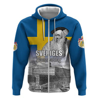 Sweden Sveriges Nationaldag Hoodie King Gustav Vasa with Stockholm Slott