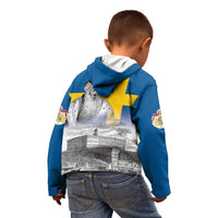 Sweden Sveriges Nationaldag Kid Hoodie King Gustav Vasa with Stockholm Slott