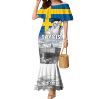 Sweden Sveriges Nationaldag Mermaid Dress King Gustav Vasa with Stockholm Slott