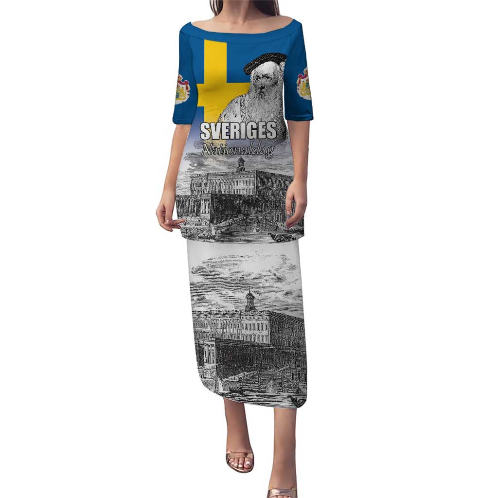 Sweden Sveriges Nationaldag Puletasi King Gustav Vasa with Stockholm Slott