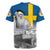 Sweden Sveriges Nationaldag Rugby Jersey King Gustav Vasa with Stockholm Slott