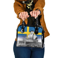 Sweden Sveriges Nationaldag Shoulder Handbag King Gustav Vasa with Stockholm Slott