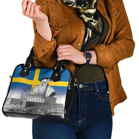 Sweden Sveriges Nationaldag Shoulder Handbag King Gustav Vasa with Stockholm Slott