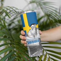 Sweden Sveriges Nationaldag Skinny Tumbler King Gustav Vasa with Stockholm Slott