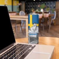 Sweden Sveriges Nationaldag Skinny Tumbler King Gustav Vasa with Stockholm Slott