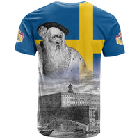 Sweden Sveriges Nationaldag T Shirt King Gustav Vasa with Stockholm Slott