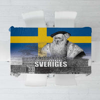 Sweden Sveriges Nationaldag Tablecloth King Gustav Vasa with Stockholm Slott