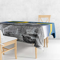 Sweden Sveriges Nationaldag Tablecloth King Gustav Vasa with Stockholm Slott