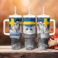 Sweden Sveriges Nationaldag Tumbler With Handle King Gustav Vasa with Stockholm Slott