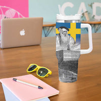 Sweden Sveriges Nationaldag Tumbler With Handle King Gustav Vasa with Stockholm Slott