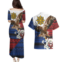 Philippine Eagle Week Couples Matching Puletasi and Hawaiian Shirt Philipino Patern