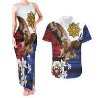 Philippine Eagle Week Couples Matching Tank Maxi Dress and Hawaiian Shirt Philipino Patern