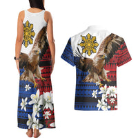 Philippine Eagle Week Couples Matching Tank Maxi Dress and Hawaiian Shirt Philipino Patern