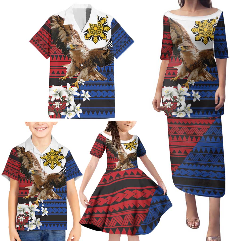 Philippine Eagle Week Family Matching Puletasi and Hawaiian Shirt Philipino Patern