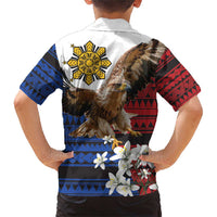 Philippine Eagle Week Family Matching Short Sleeve Bodycon Dress and Hawaiian Shirt Philipino Patern
