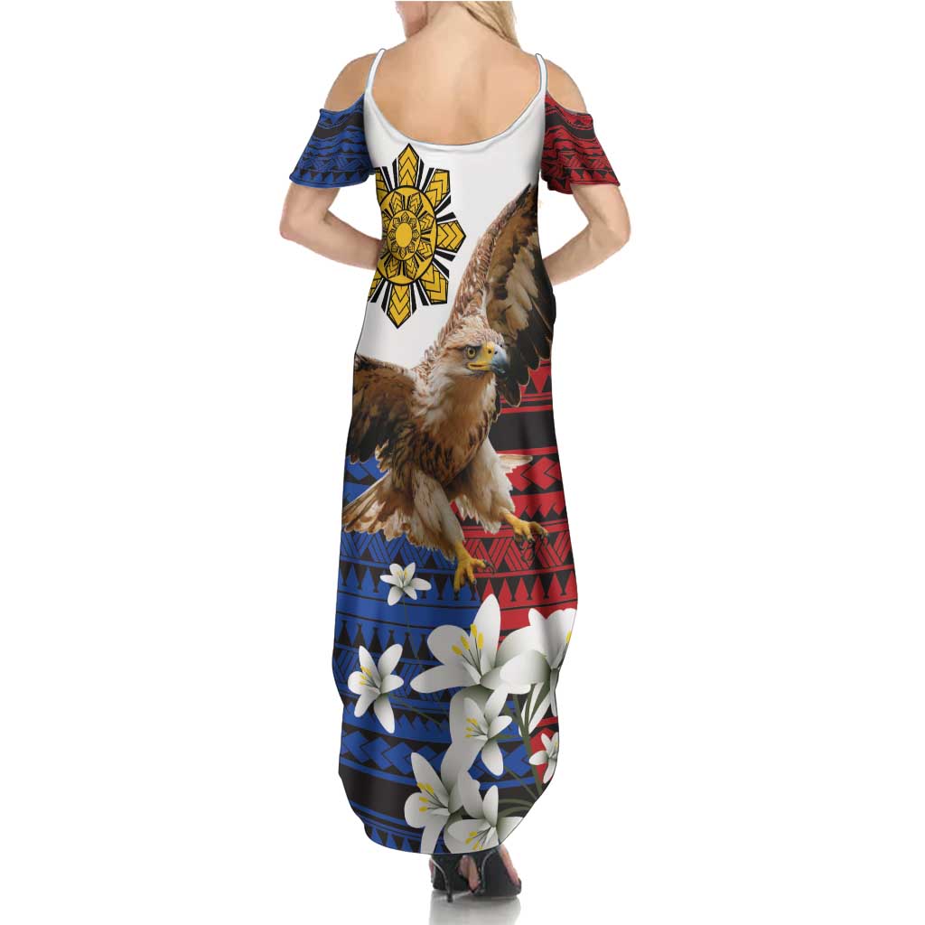 Philippine Eagle Week Family Matching Summer Maxi Dress and Hawaiian Shirt Philipino Patern