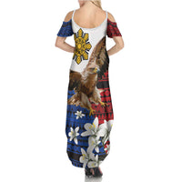 Philippine Eagle Week Family Matching Summer Maxi Dress and Hawaiian Shirt Philipino Patern