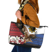 Philippine Eagle Week Leather Tote Bag Philipino Patern