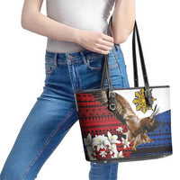 Philippine Eagle Week Leather Tote Bag Philipino Patern