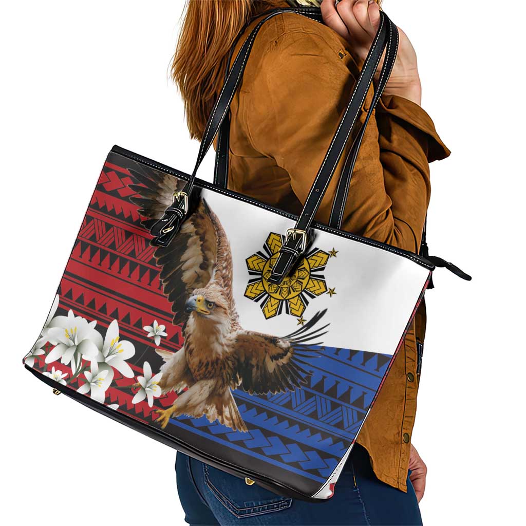 Philippine Eagle Week Leather Tote Bag Philipino Patern