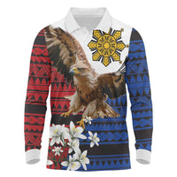 Philippine Eagle Week Long Sleeve Polo Shirt Philipino Patern