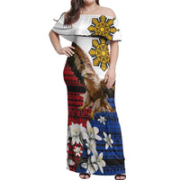 Philippine Eagle Week Off Shoulder Maxi Dress Philipino Patern