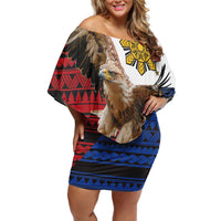 Philippine Eagle Week Off Shoulder Short Dress Philipino Patern