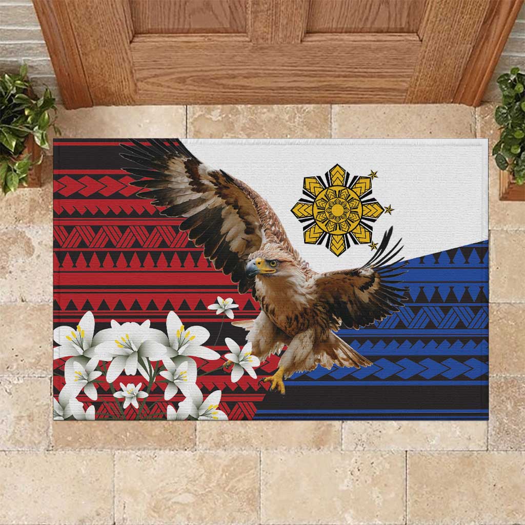 Philippine Eagle Week Rubber Doormat Philipino Patern