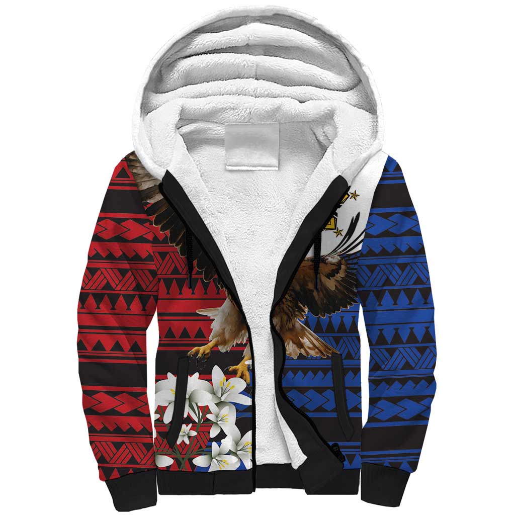 Philippine Eagle Week Sherpa Hoodie Philipino Patern