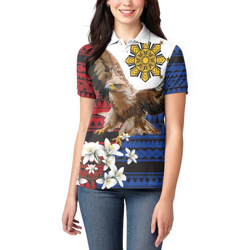 Philippine Eagle Week Women Polo Shirt Philipino Patern