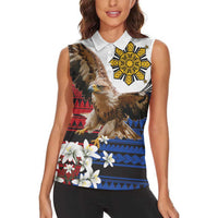 Philippine Eagle Week Women Sleeveless Polo Shirt Philipino Patern