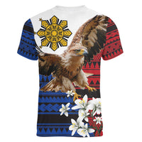 Philippine Eagle Week Women V-Neck T-Shirt Philipino Patern