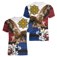 Philippine Eagle Week Women V-Neck T-Shirt Philipino Patern