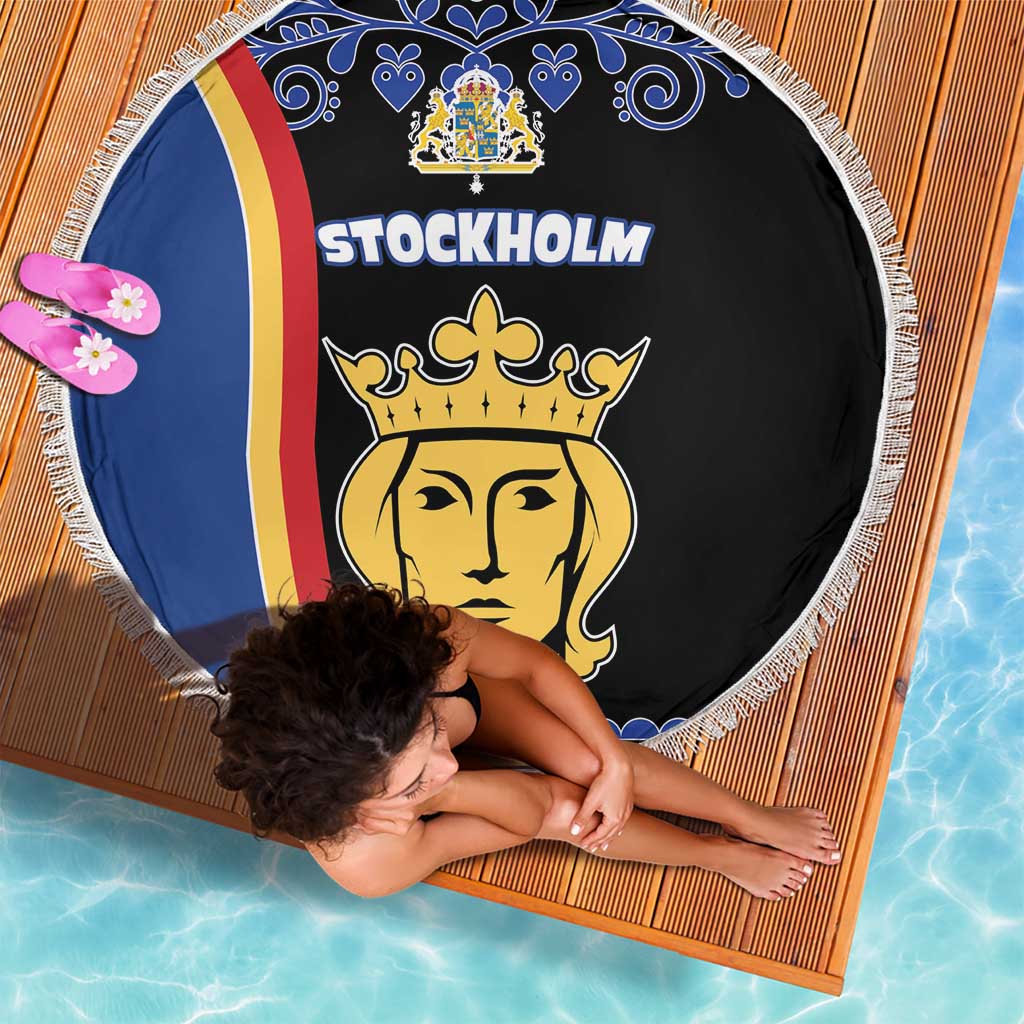 Kingdom of Sweden Stockholm County Beach Blanket Sweden Coat of arms of Stockholm