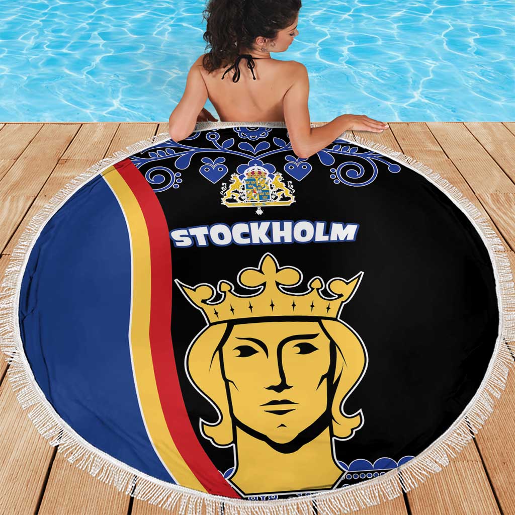 Kingdom of Sweden Stockholm County Beach Blanket Sweden Coat of arms of Stockholm