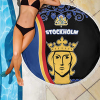 Kingdom of Sweden Stockholm County Beach Blanket Sweden Coat of arms of Stockholm