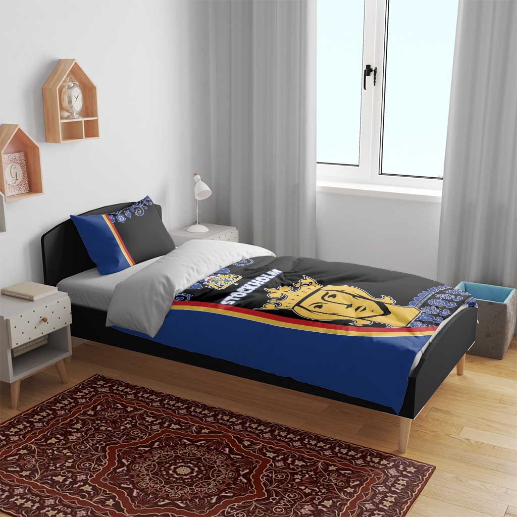 Kingdom of Sweden Stockholm County Bedding Set Sweden Coat of arms of Stockholm