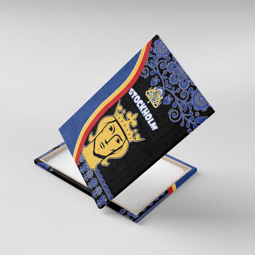 Kingdom of Sweden Stockholm County Canvas Wall Art Sweden Coat of arms of Stockholm