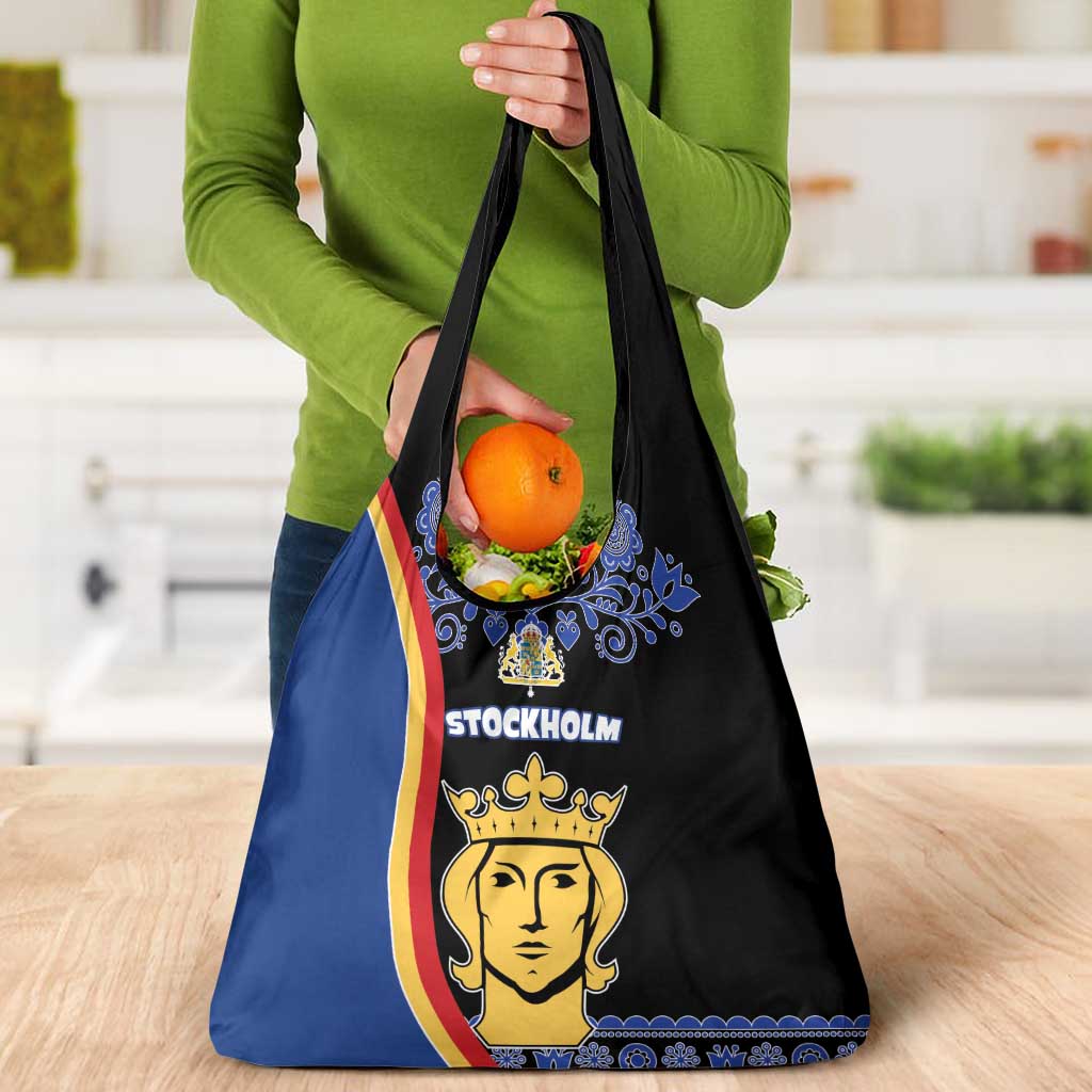 Kingdom of Sweden Stockholm County Grocery Bag Sweden Coat of arms of Stockholm