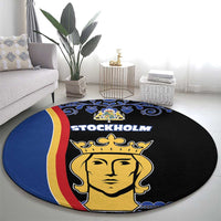 Kingdom of Sweden Stockholm County Round Carpet Sweden Coat of arms of Stockholm