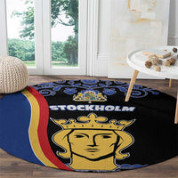 Kingdom of Sweden Stockholm County Round Carpet Sweden Coat of arms of Stockholm