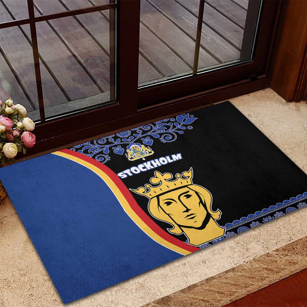 Kingdom of Sweden Stockholm County Rubber Doormat Sweden Coat of arms of Stockholm