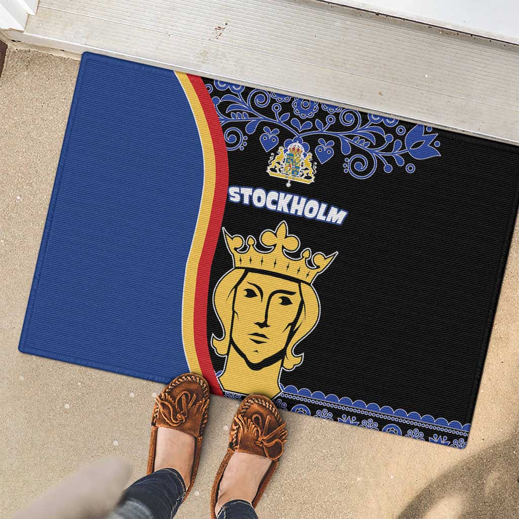 Kingdom of Sweden Stockholm County Rubber Doormat Sweden Coat of arms of Stockholm