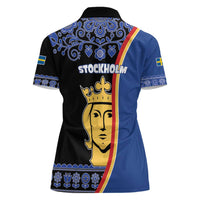 Kingdom of Sweden Stockholm County Women Polo Shirt Sweden Coat of arms of Stockholm